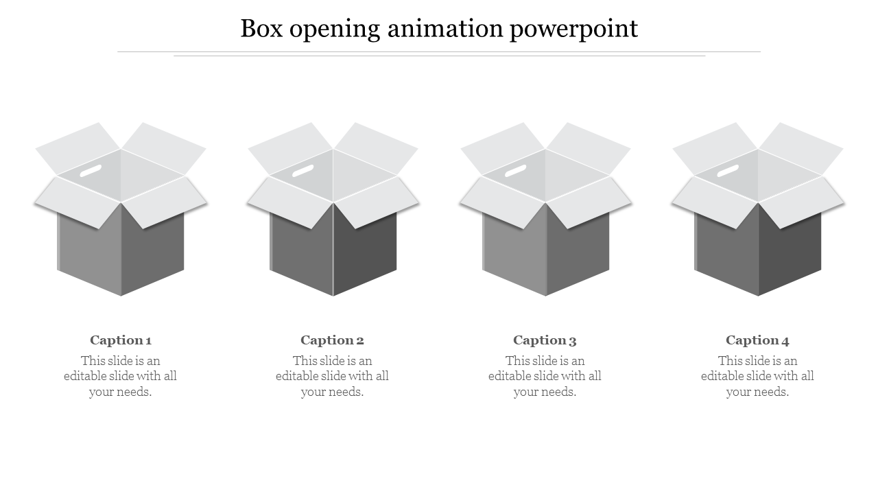 box opening animation powerpoint-4-Gray